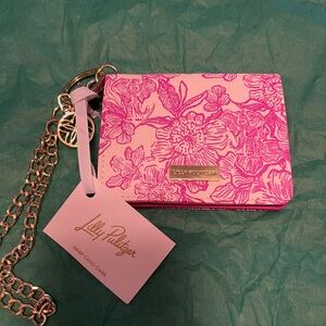 Lilly Pulitzer Pink and Gold Floral Wallet